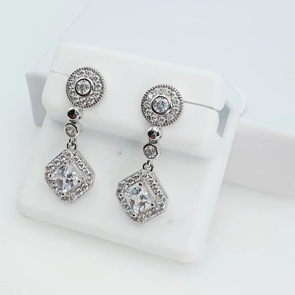 "925 Sterling Silver Cubic Zirconia Earrings, U19254851 - Picture 6 of 11